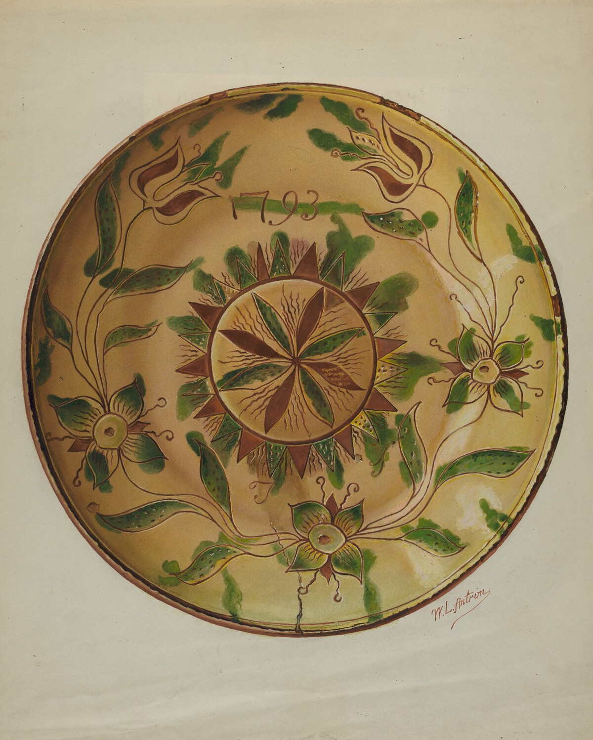 Pa. German Pie Plate