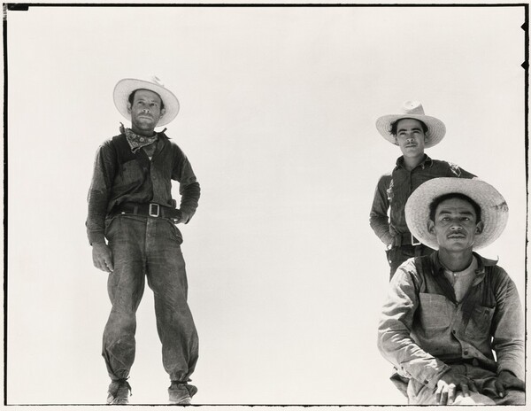 Mexican workers leaving for melon fields, Imperial Valley, California
