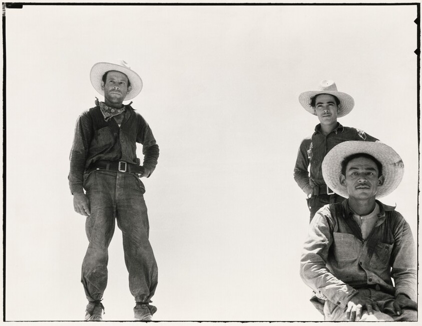 Mexican workers leaving for melon fields, Imperial Valley, California
