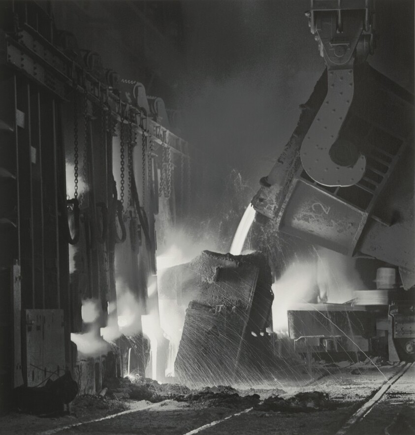 IS 1482, Inland Steel Company, Charging Open Hearth Furnace Number 2 with “Pig Iron”, East Chicago, Indiana