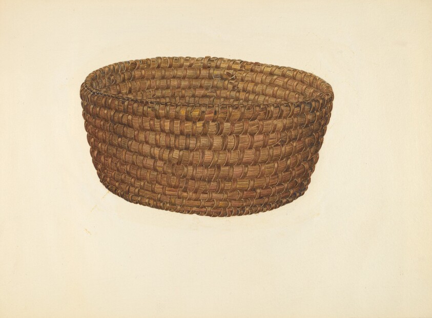 Hickory Bark and Oat Straw Basket