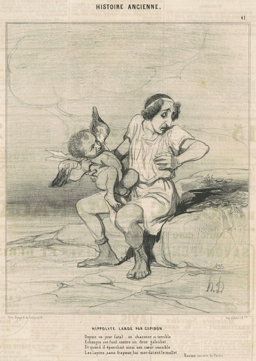 Hippolyte lardé par Cupidon
