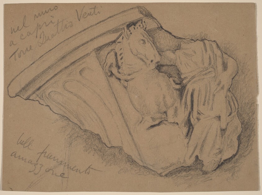 Sketch of a Fragment from a Wall in Capri