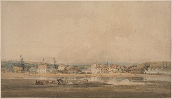 Village along a River Estuary in Devon