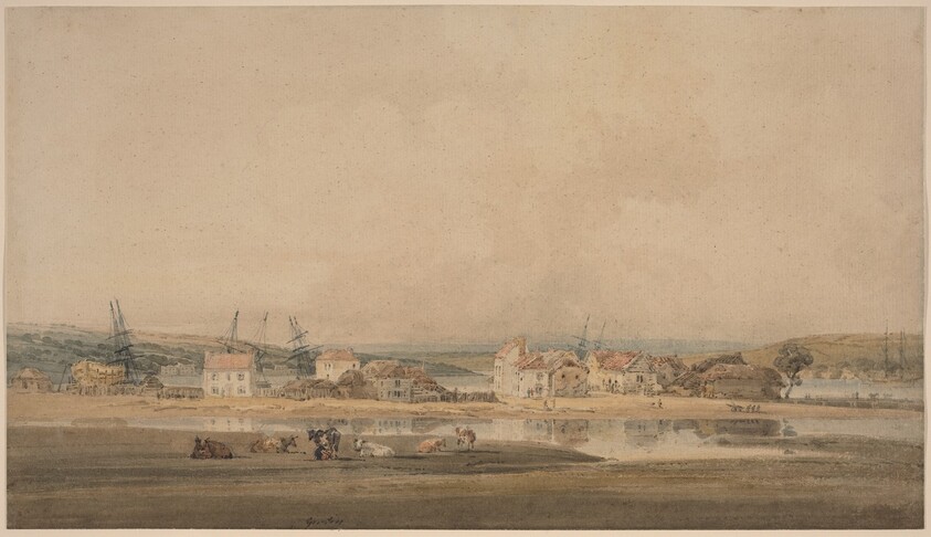 Village along a River Estuary in Devon