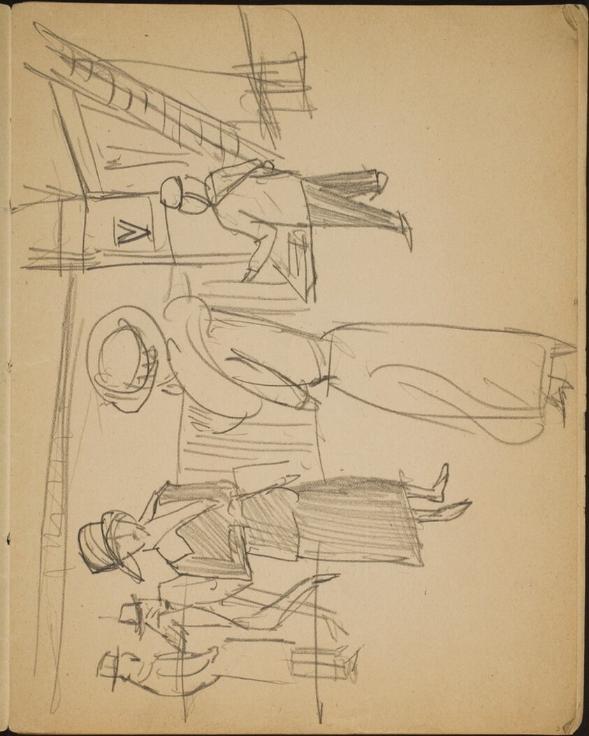 Figuren in einer Hotellobby (Socialites in a Hotel Lobby) [p. 3]