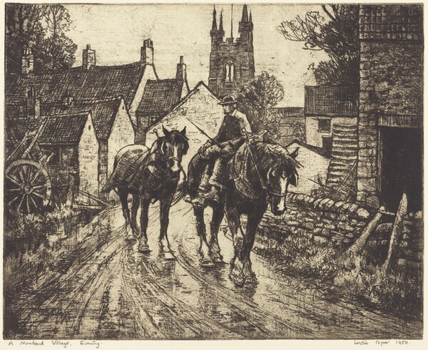 A Moorland Village, Evening