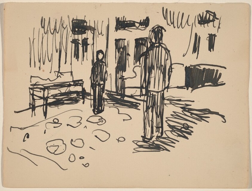 The Artist and Model in the Living Room at Ekely