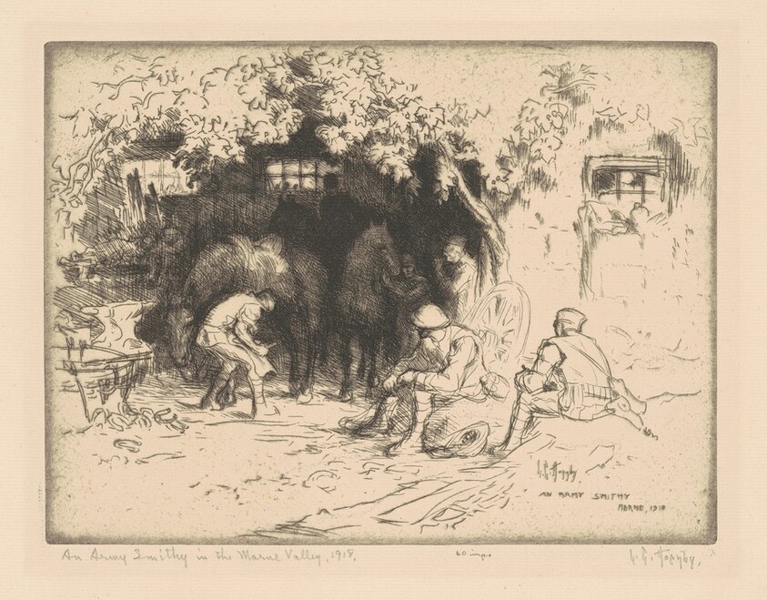 An Army Smithy in the Marne Valley