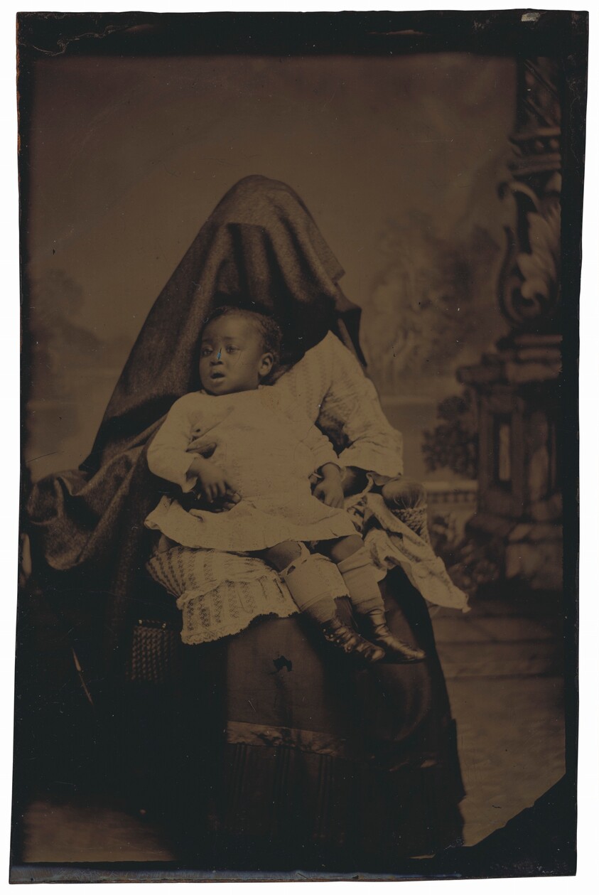 Portrait of a Hidden Woman and Child
