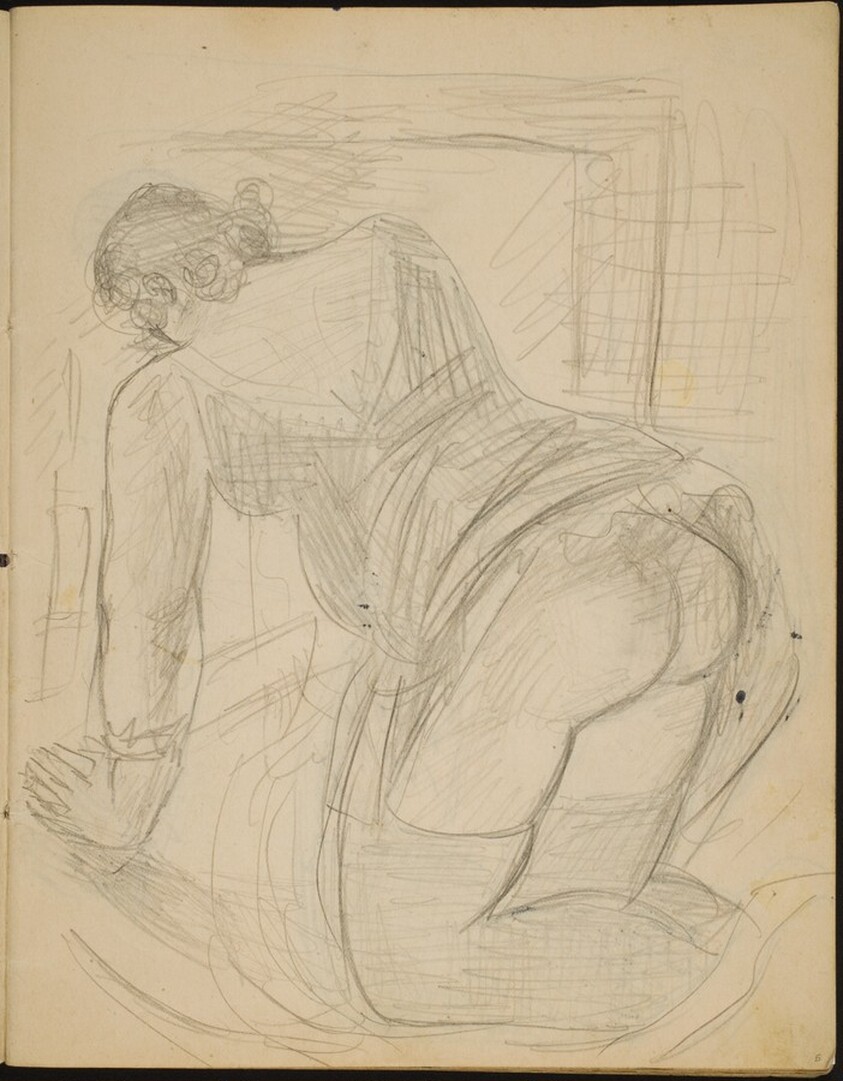Kriechende Frau in Wäsche (Semi-Nude Woman Kneeling) [p. 5]