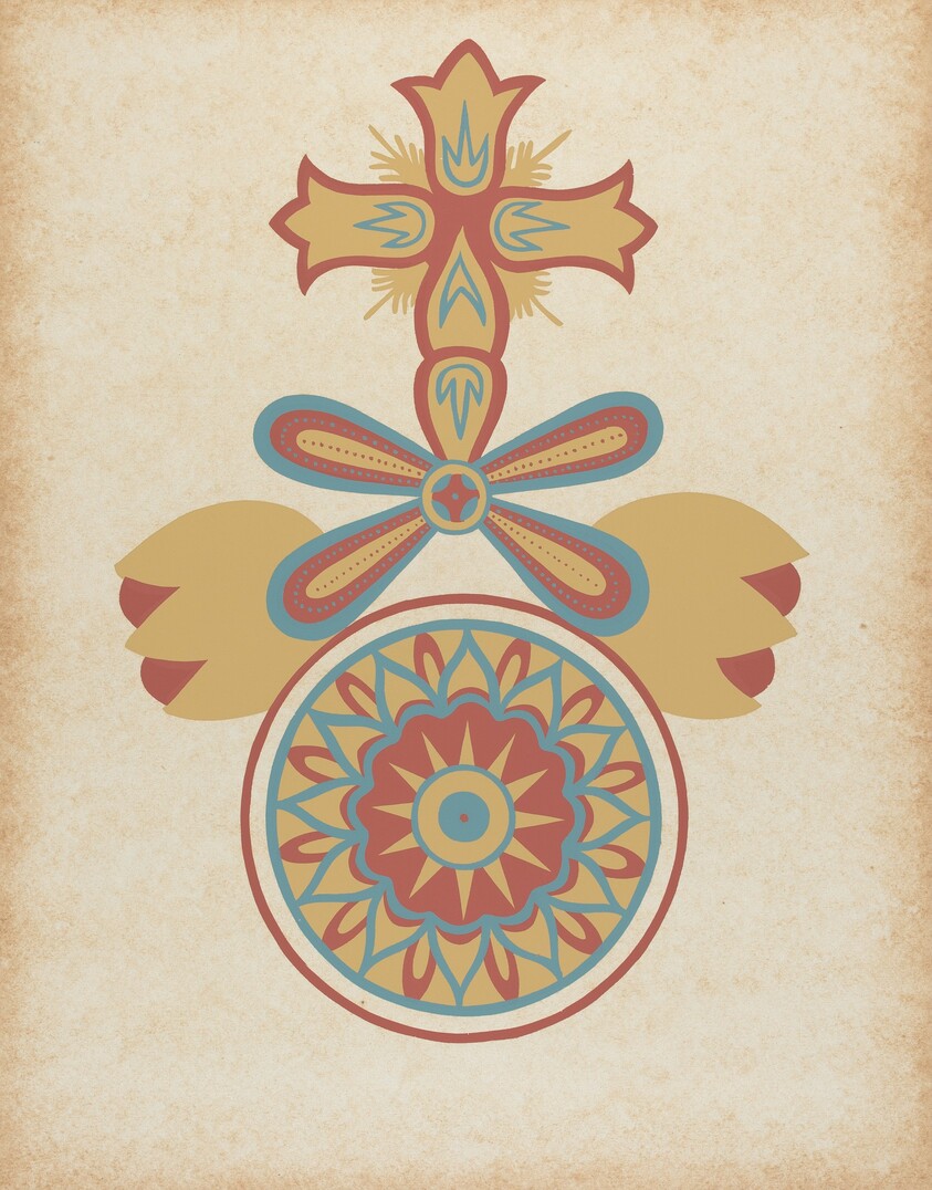 Santa Barbara Mission Doorway Design from the portfolio "Decorative Art of Spanish California"