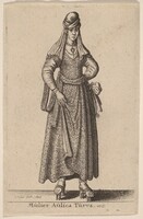 Mulier Aulica Turca, Wenceslaus Hollar, probably 1644