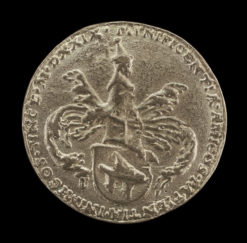 Shield of Arms, Crest and Mantling [reverse]