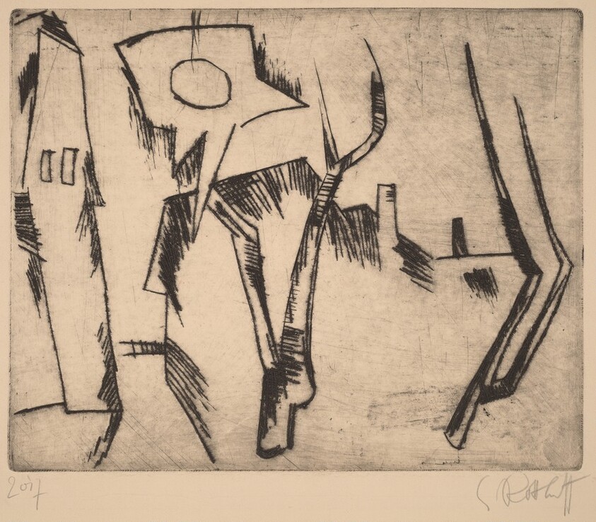 Landscape with Sun and Bare Trees