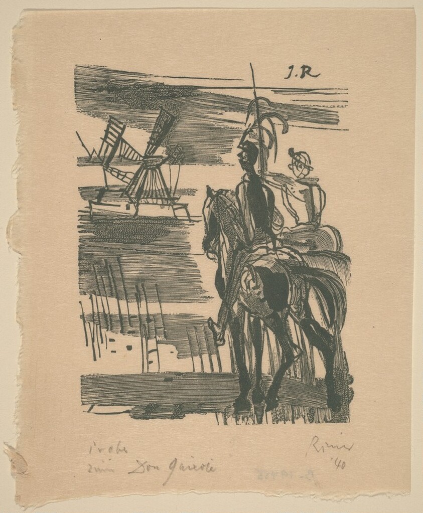 Illustration to Cervantes, "Don Quixote"