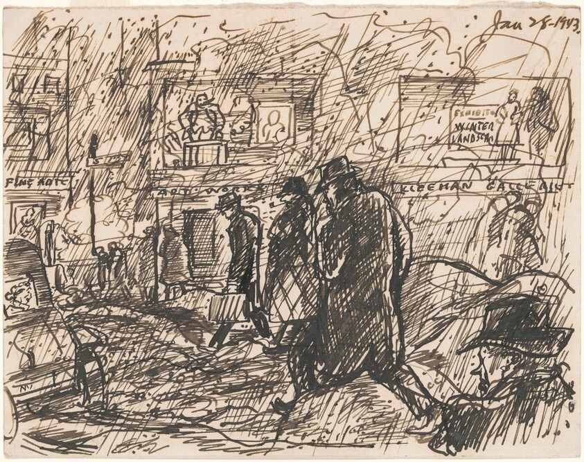 C. Powell Minnigerode, Terry Farnsworth, Edward Hopper, and Richard Lahey in New York City