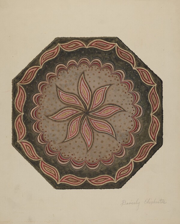 Octagonal Hooked Rug