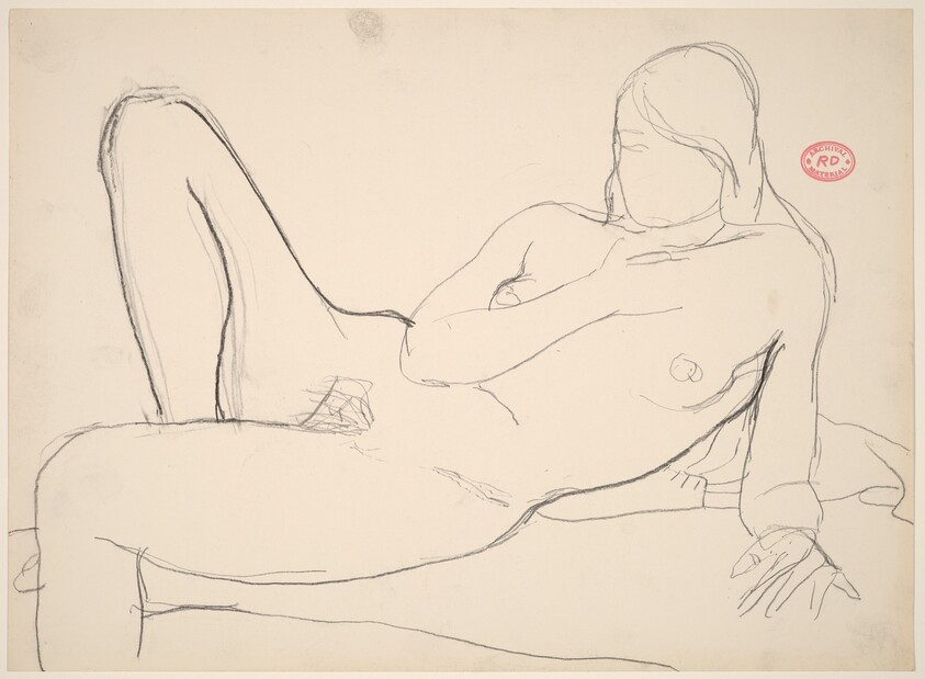 Untitled [female nude resting on her side]