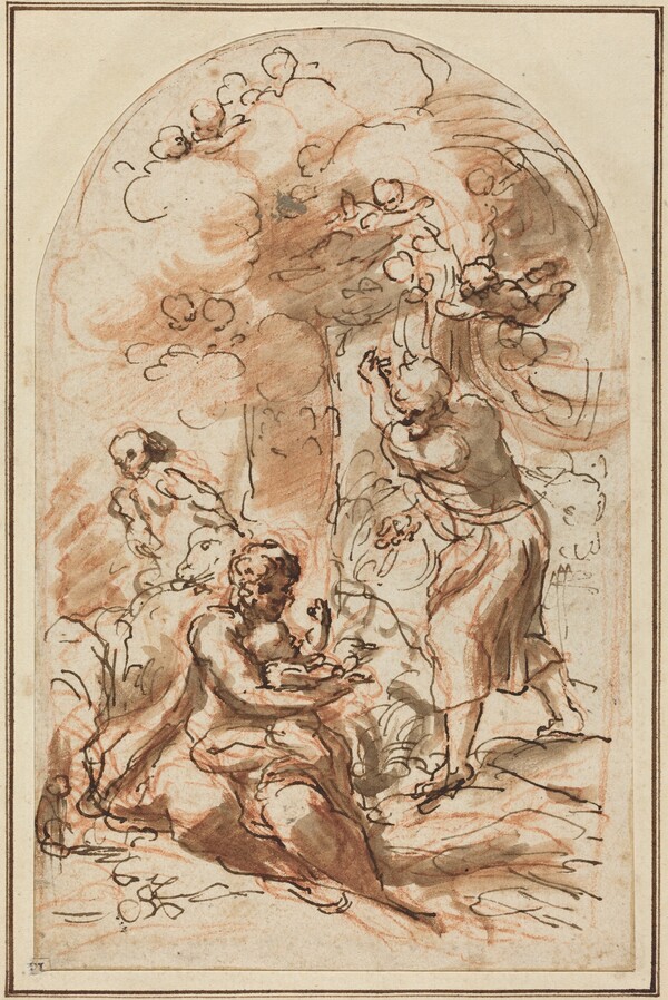 Study for the "Madonna della Scodella" [recto]