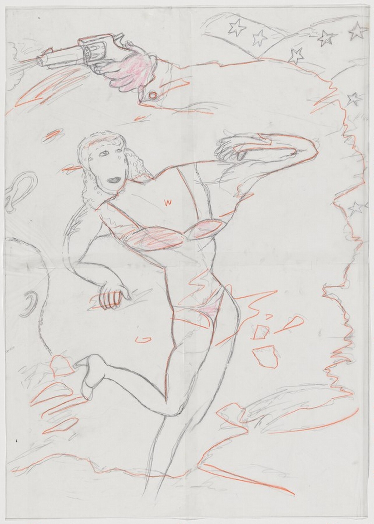 Pontchartrain [preparatory drawing for panel D]