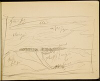 Dünenlandschaft, Farbangaben (Sketch with Notations) [p. 7], Max Beckmann