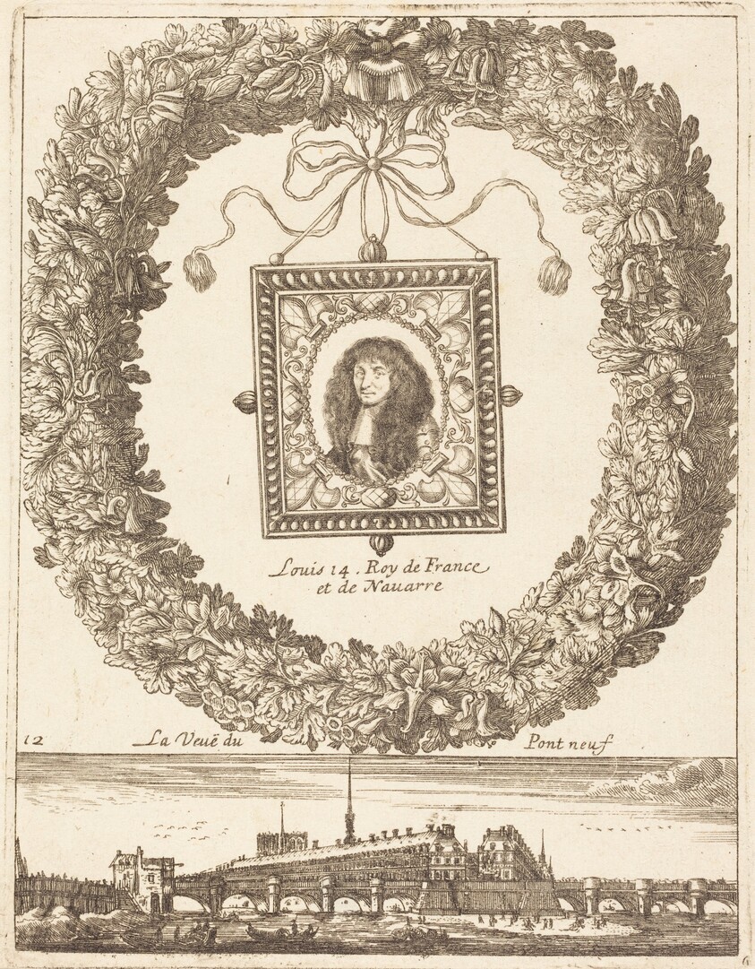 La veue du Pont Neuf; Louis XIV Roy de Franceet de Navarre