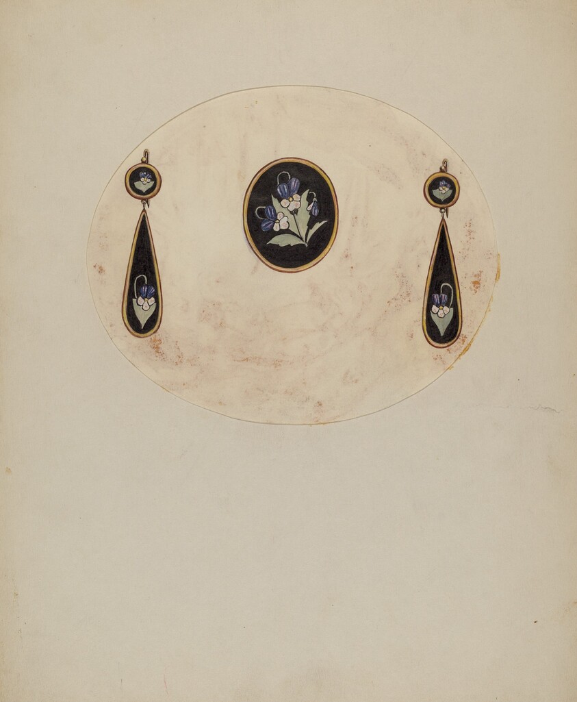 Brooch and Earrings