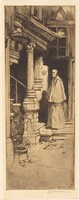Cour, Rue Ampere, Rouen, David Young Cameron, 1897