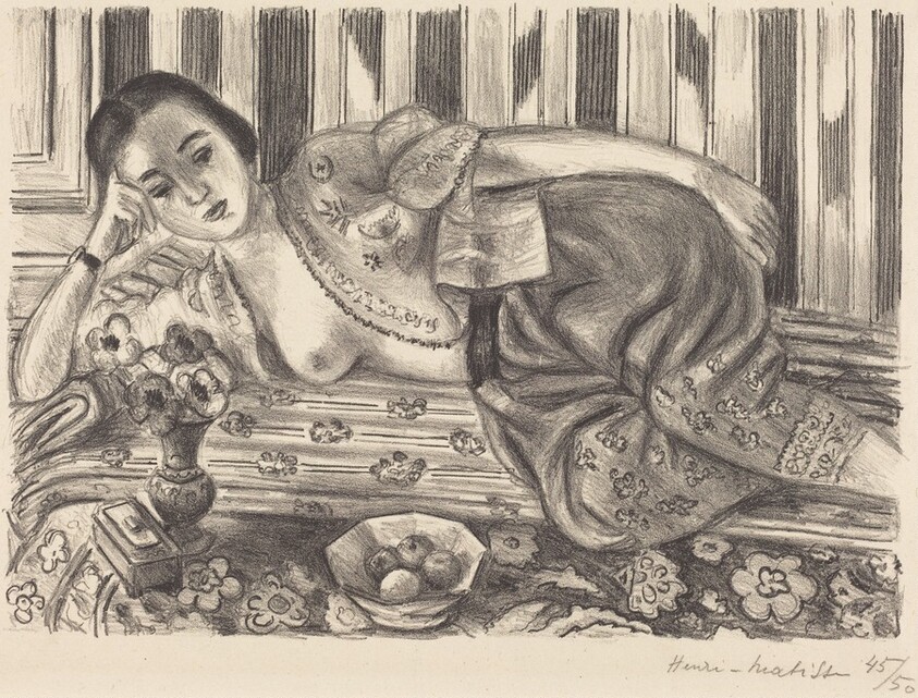 Odalisque with Red Satin Culottes (Odalisque à la culotte de satin rouge)