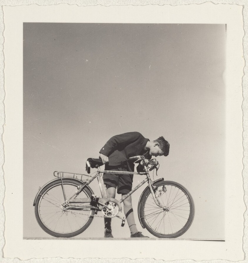 Boy with bicycle, Basel