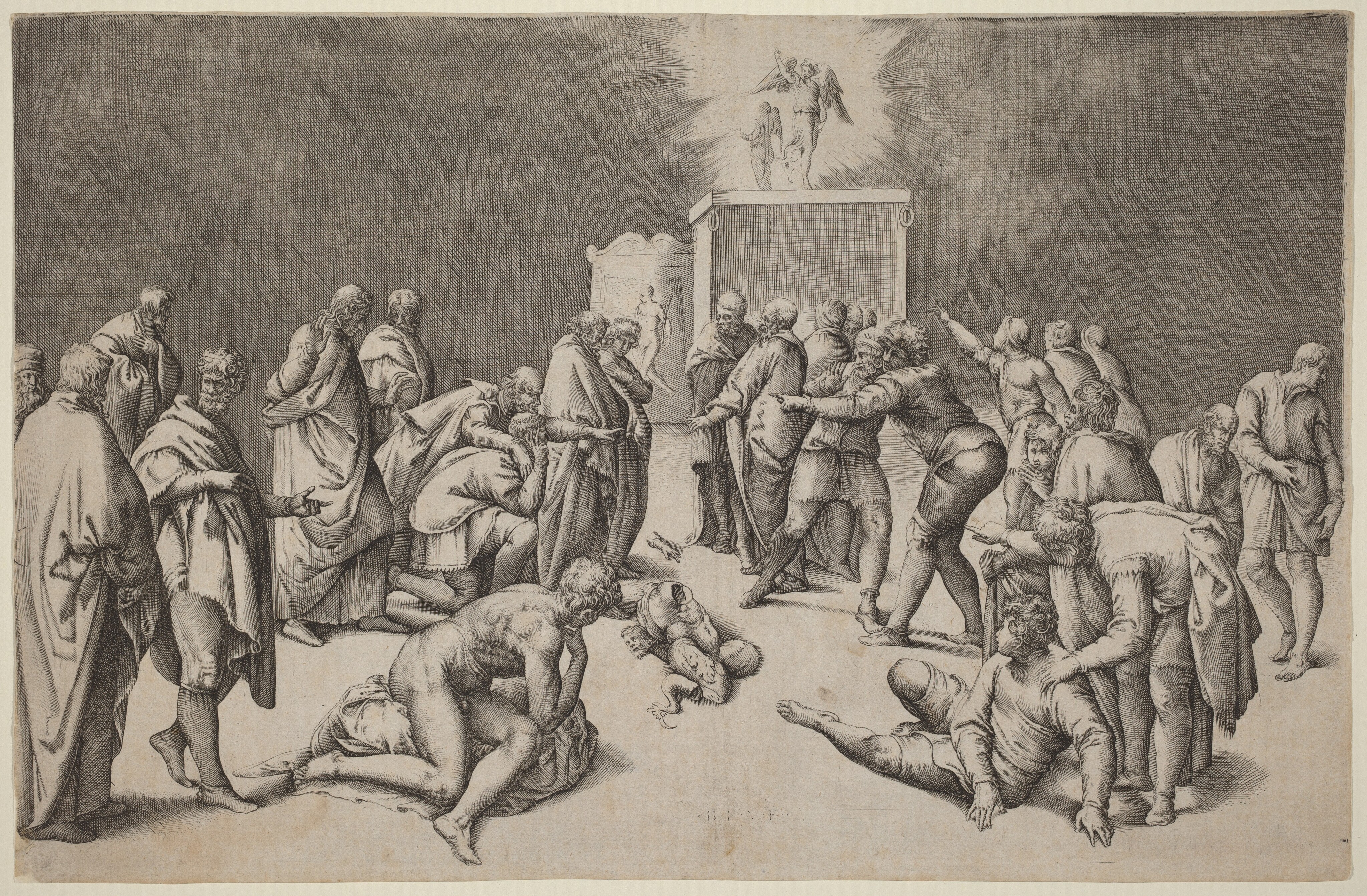 The Ark of the Lord in the Temple of Dagon by Battista Franco