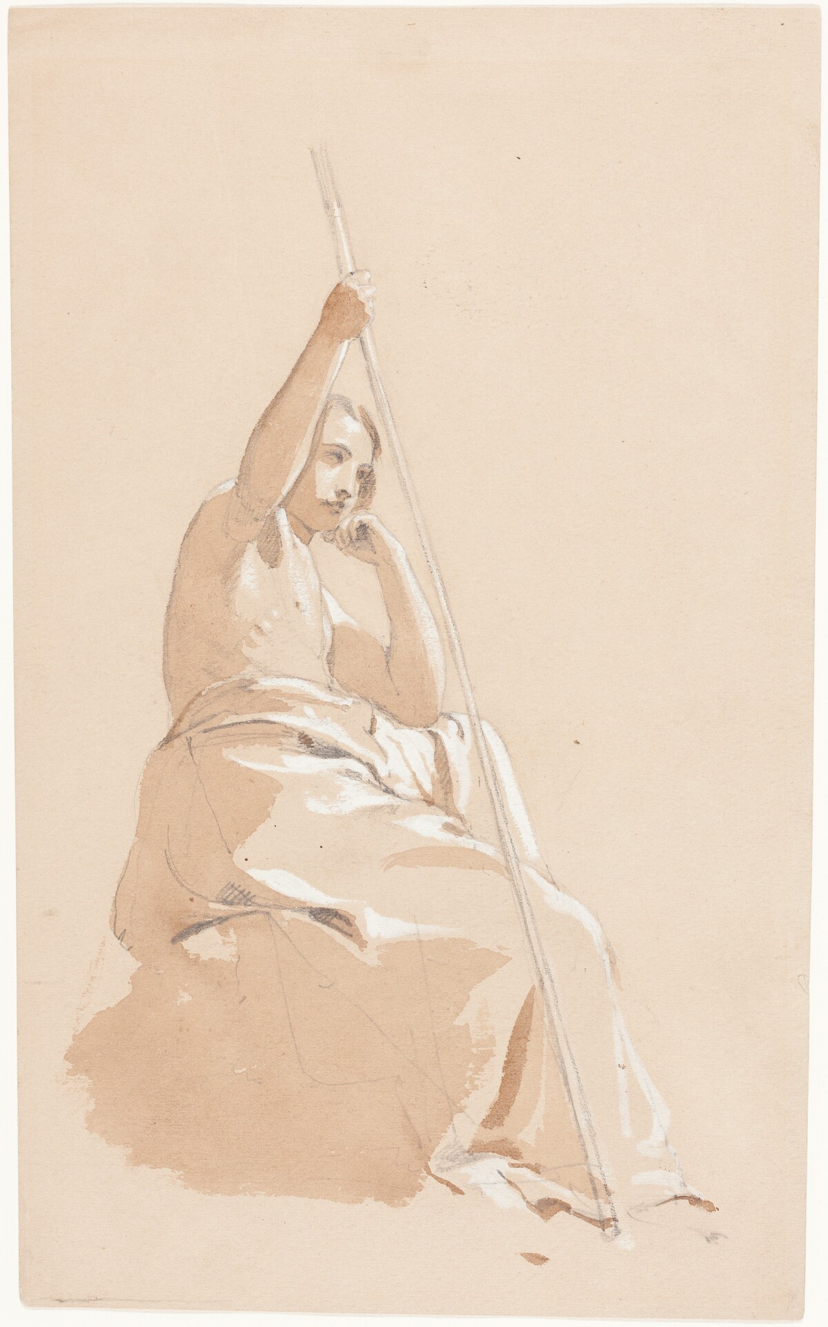 Seated Youth with a Staff