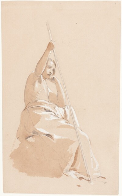 Seated Youth with a Staff