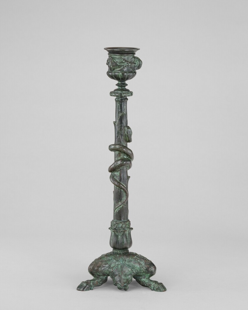 Candlestick with Volubilis, Roots, and Fawn's Feet with a Serpent about the Stem