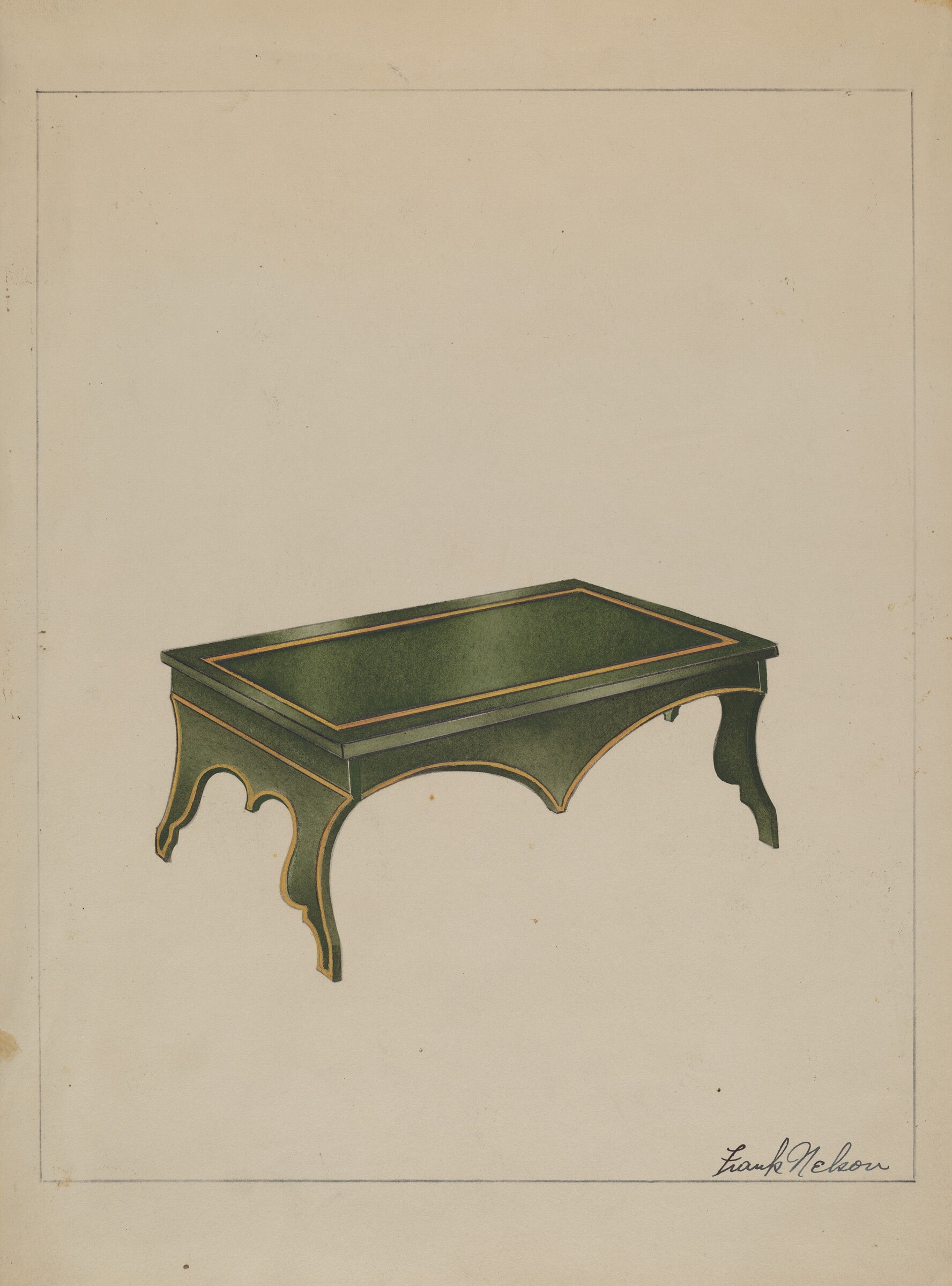 Footstool, Frank Nelson, c. 1936