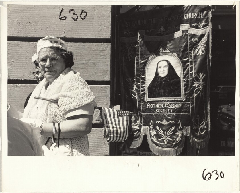 Woman with flag--San Francisco