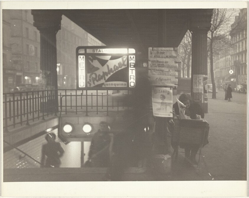 Entrance to Metro station, Paris