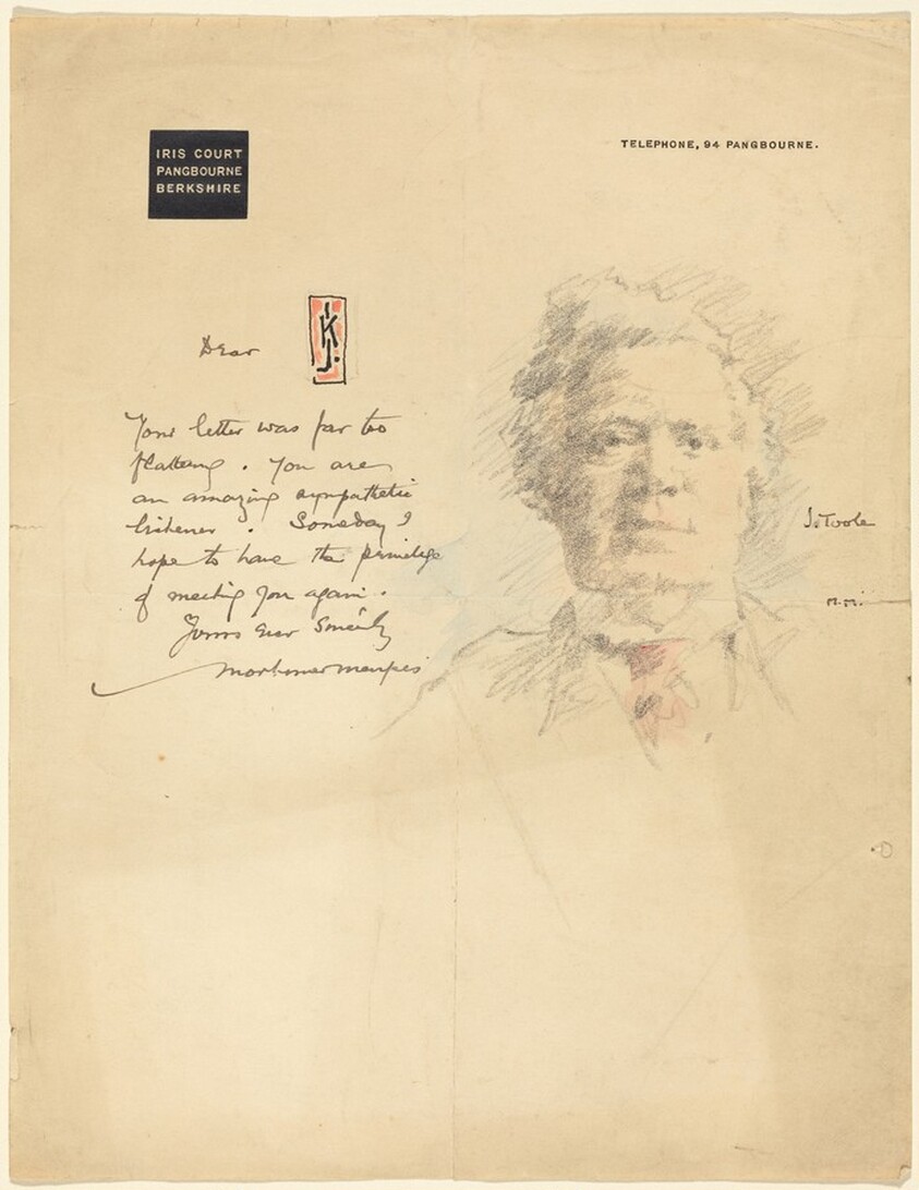 A Letter From Iris Court with a Portrait of John L. Toole