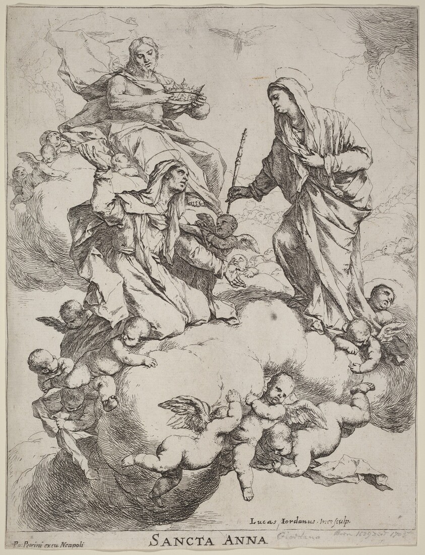Saint Anne Received by the Virgin and Christ