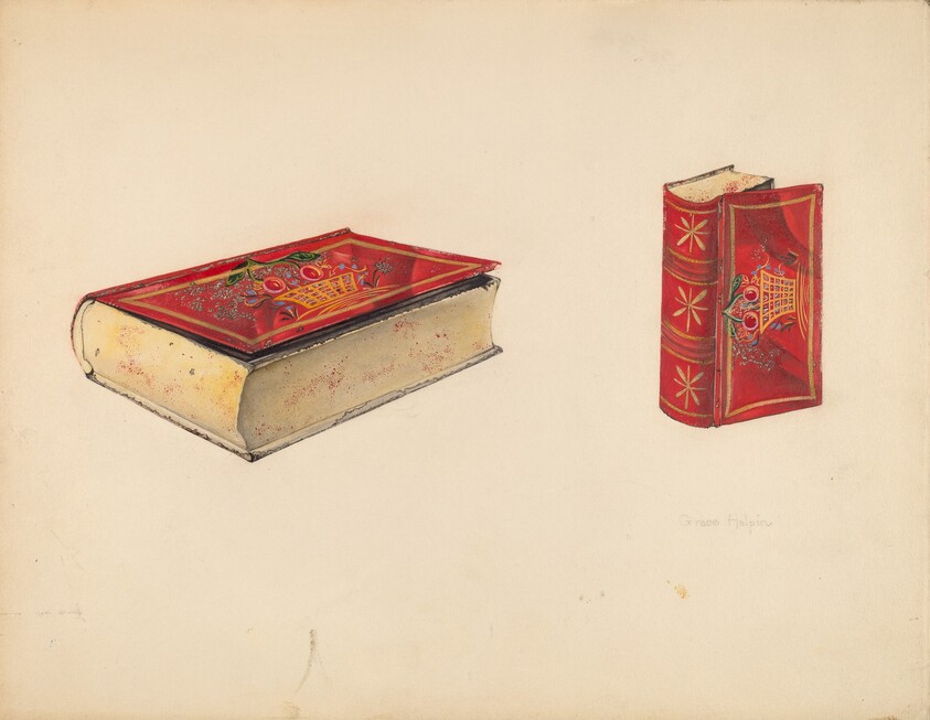 Painted Tin Trinket Box