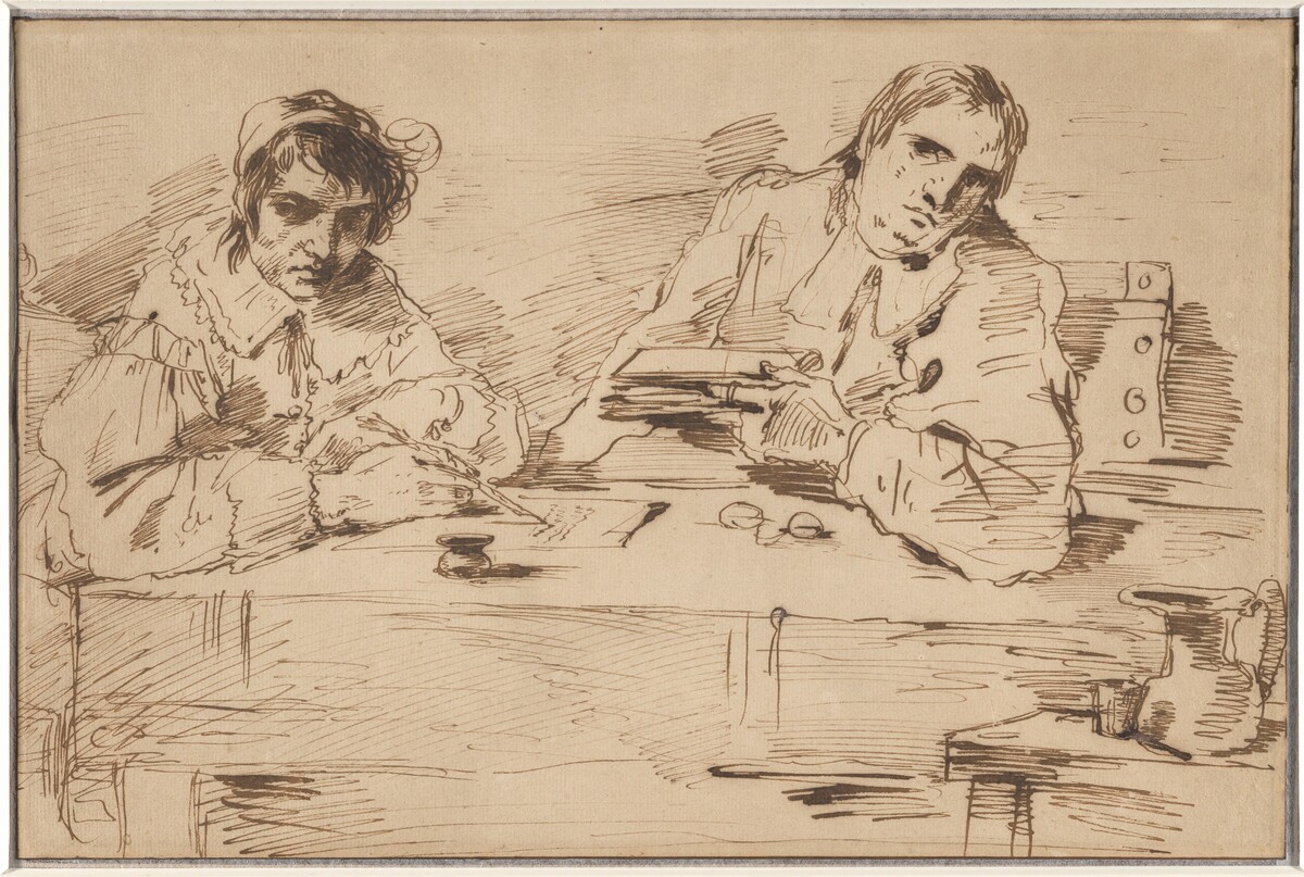 Self-Portrait Writing with a Companion