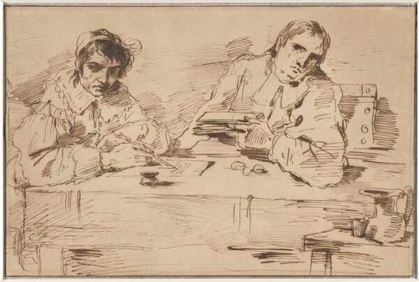 Self-Portrait Writing with a Companion