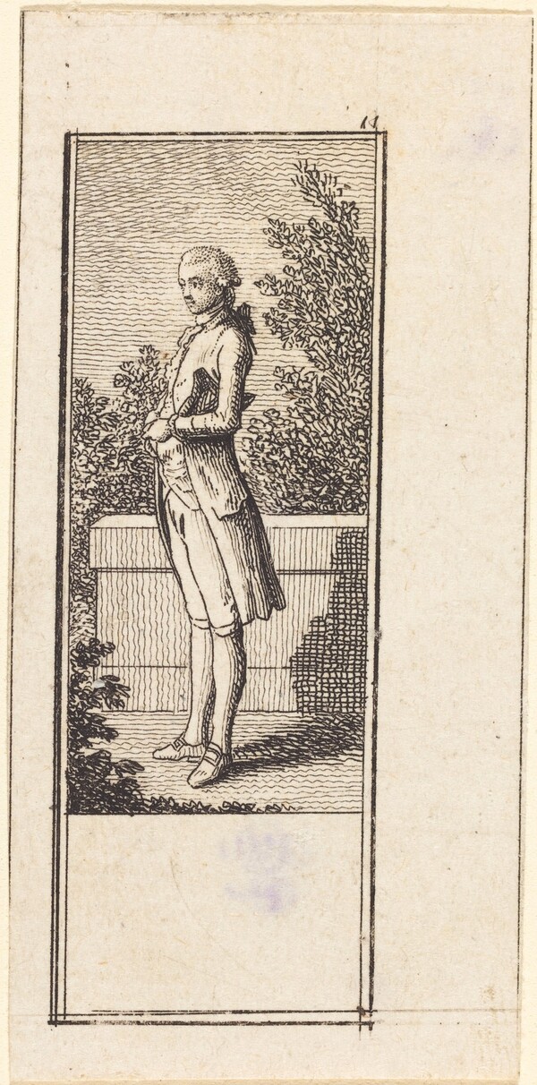 Young Man with Hat under Arm