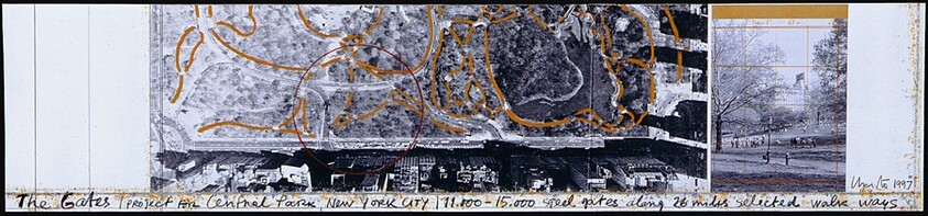 The Gates, Project for Central Park, New York City [top panel]