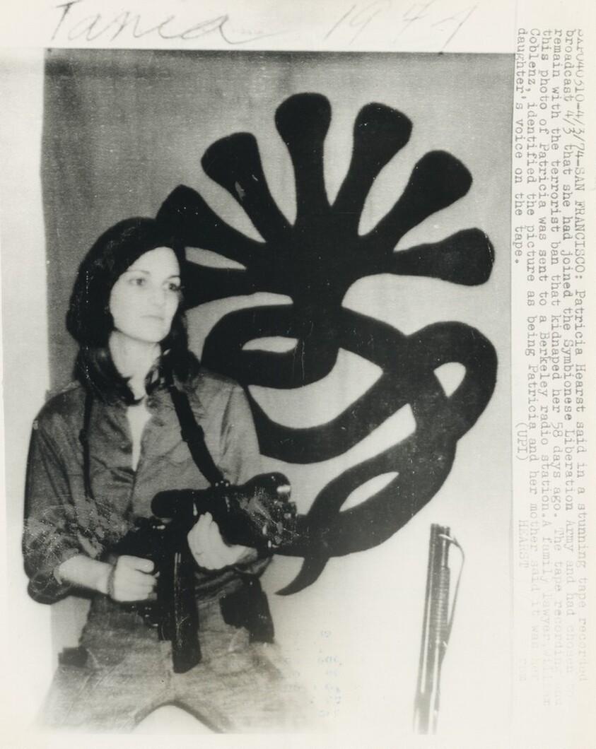 Title from caption on object: “Patricia Hearst Said in a Stunning Tape-Recorded Broadcast...”