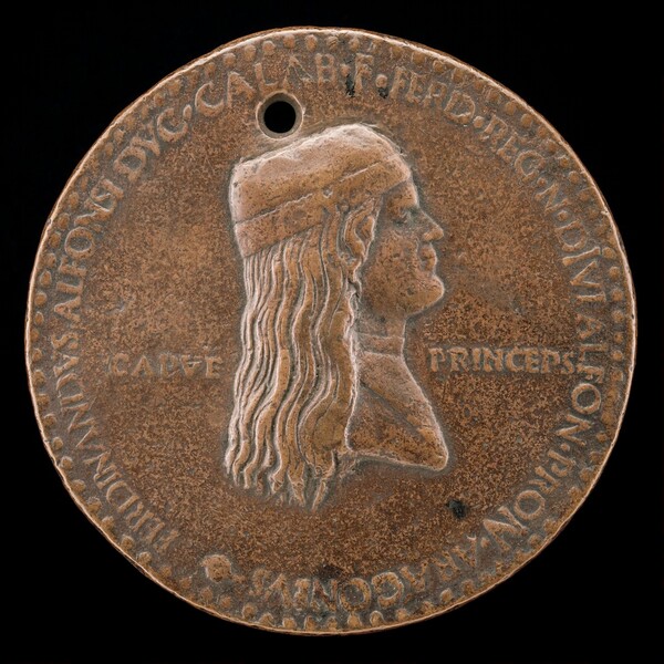 Ferdinand II of Aragon, died 1496, Prince of Capua and King of Naples 1495 [obverse]