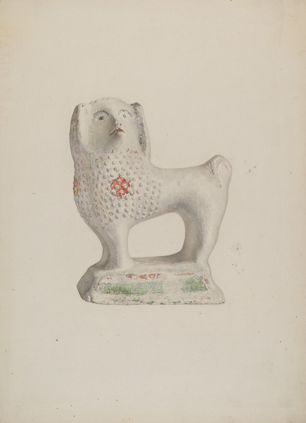 Chalkware Dog