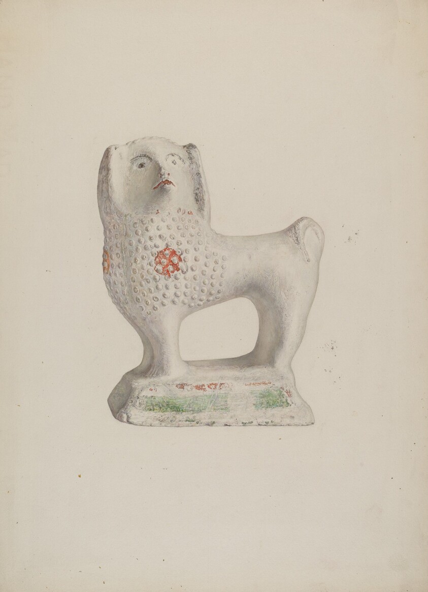 Chalkware Dog