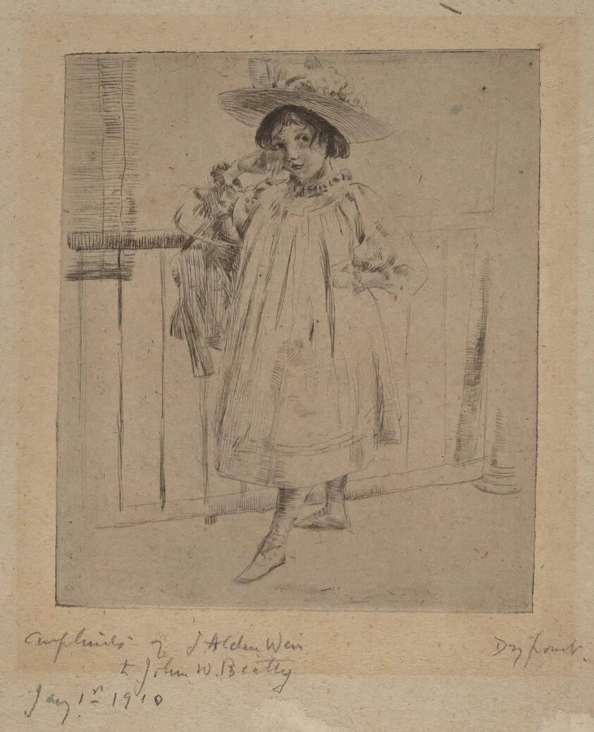 Young Girl with Large Hat